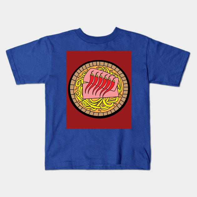 Chilli Spicy Food Vegetable Hot Peppers Kids T-Shirt by flofin